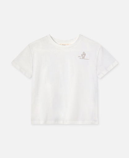 FLIINK SOMMER CACTUS T-SHIRT T-SHIRT CLOUD DANCER