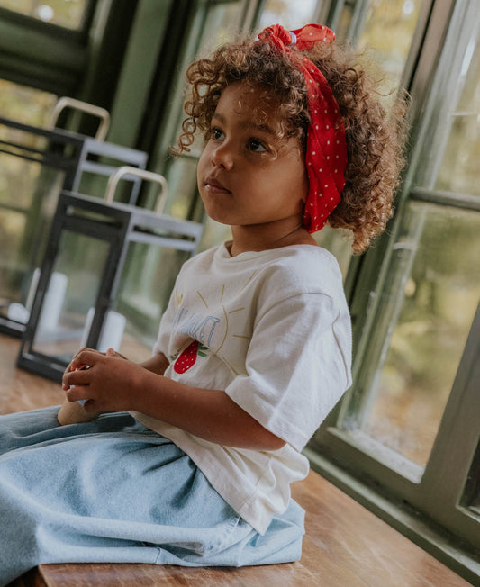 FLIINK SOMMER STRAWBERRY T-SHIRT T-SHIRT CLOUD DANCER