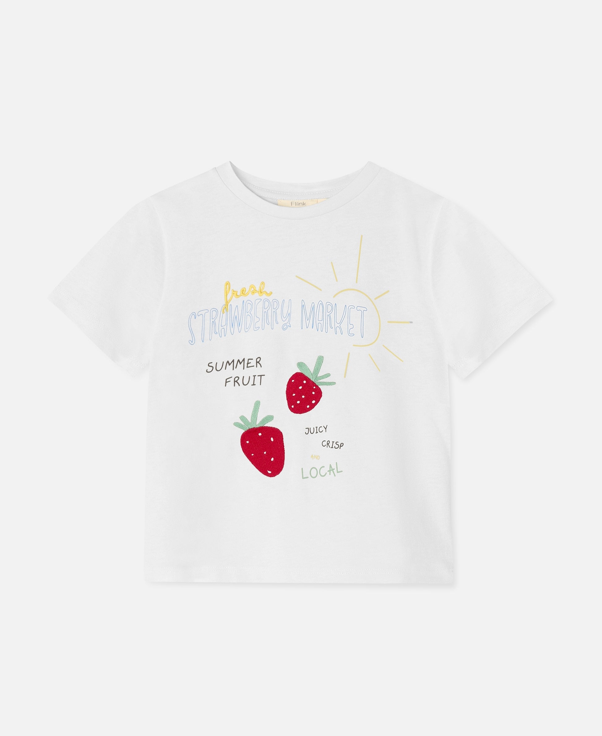 FLIINK SOMMER STRAWBERRY T-SHIRT T-SHIRT CLOUD DANCER