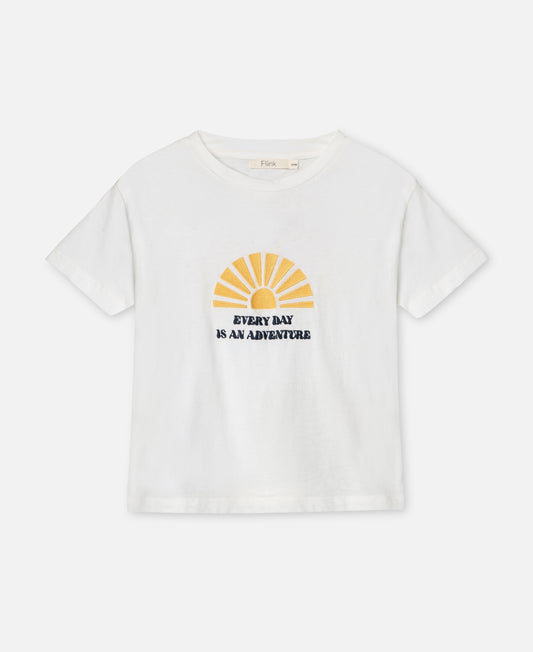 FLIINK SOMMER SUN T-SHIRT T-SHIRT CLOUD DANCER