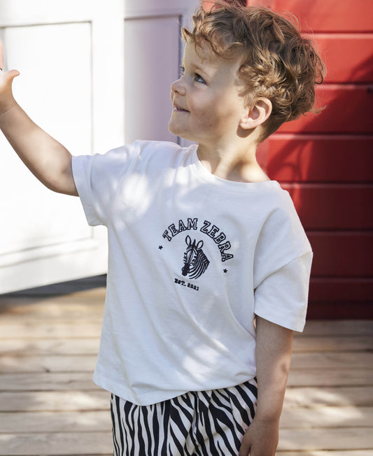 FLIINK SOMMER ZEBRA T-SHIRT T-SHIRT CLOUD DANCER