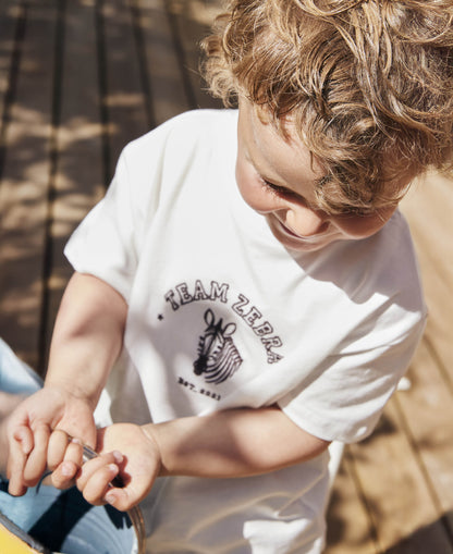 FLIINK SOMMER ZEBRA T-SHIRT T-SHIRT CLOUD DANCER