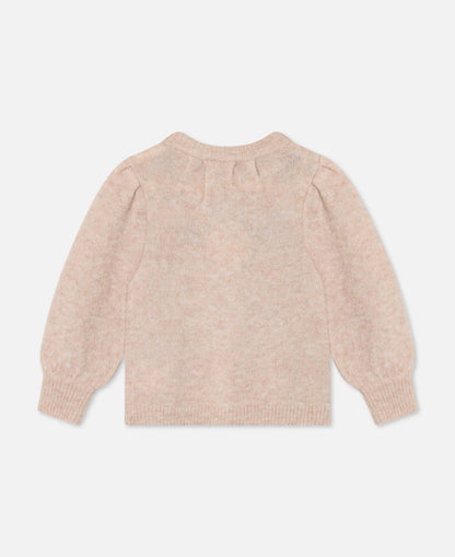 FLIINK STAR ALPACA EMBROIDERED CARDIGAN CARDIGAN PEACH WHIP