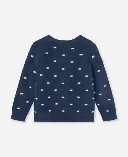 FLIINK STAR ALPACA POLKA PULLOVER PULLOVER INSIGNIA BLUE / SANDSHELL