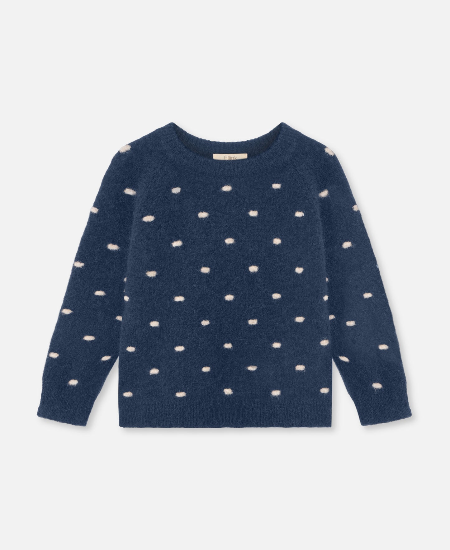 FLIINK STAR ALPACA POLKA PULLOVER PULLOVER INSIGNIA BLUE / SANDSHELL