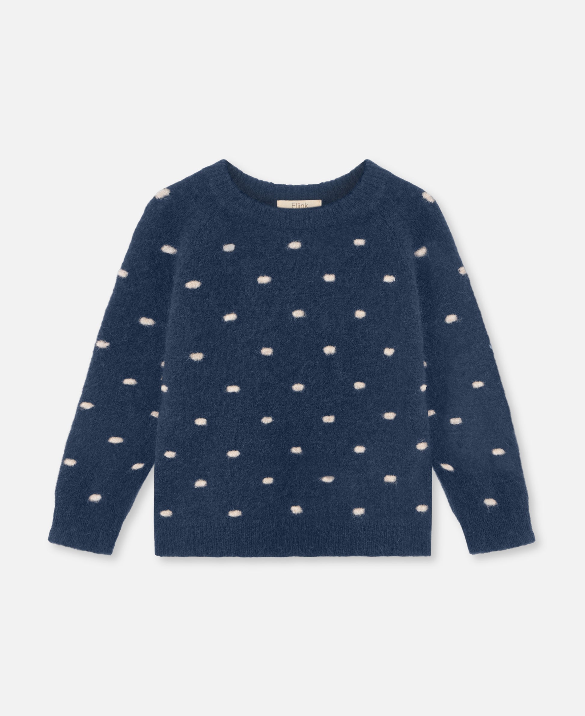 FLIINK STAR ALPACA POLKA PULLOVER PULLOVER INSIGNIA BLUE / SANDSHELL