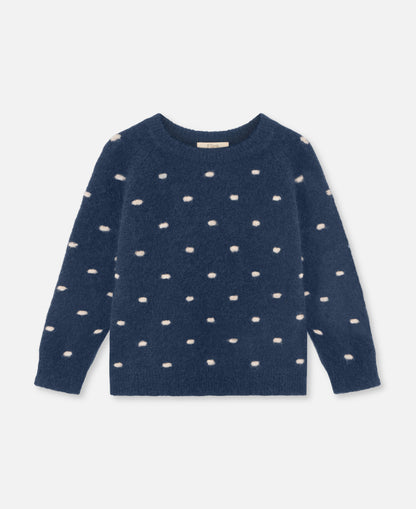 FLIINK STAR ALPACA POLKA PULLOVER PULLOVER INSIGNIA BLUE / SANDSHELL