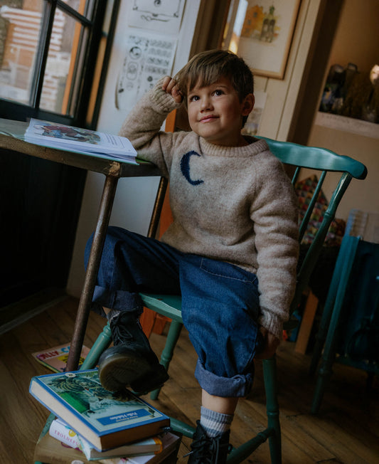 FLIINK STAR MOON PULLOVER PULLOVER SANDSHELL