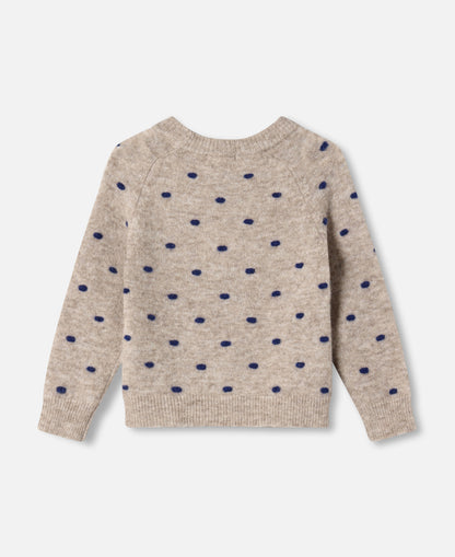 FLIINK STAR POLKA PULLOVER PULLOVER INSIGNIA BLUE / SANDSHELL