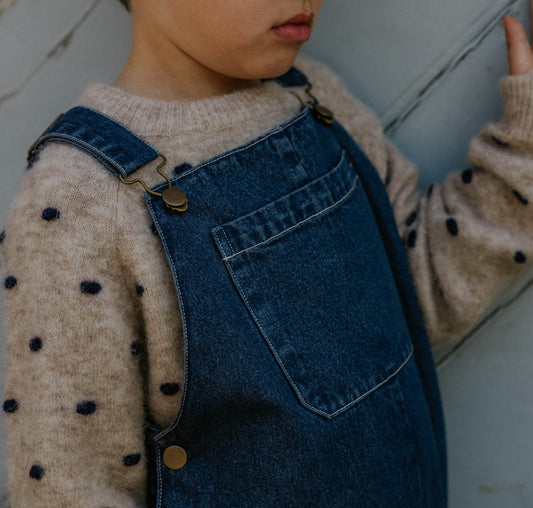 FLIINK STAR POLKA PULLOVER PULLOVER INSIGNIA BLUE / SANDSHELL
