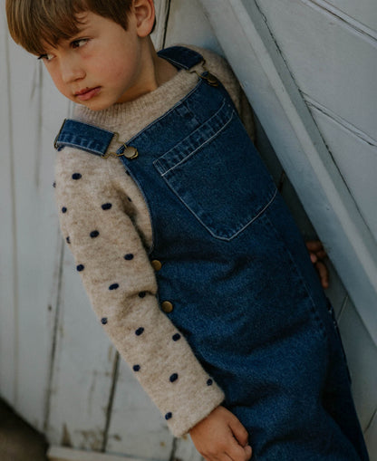 FLIINK STAR POLKA PULLOVER PULLOVER INSIGNIA BLUE / SANDSHELL