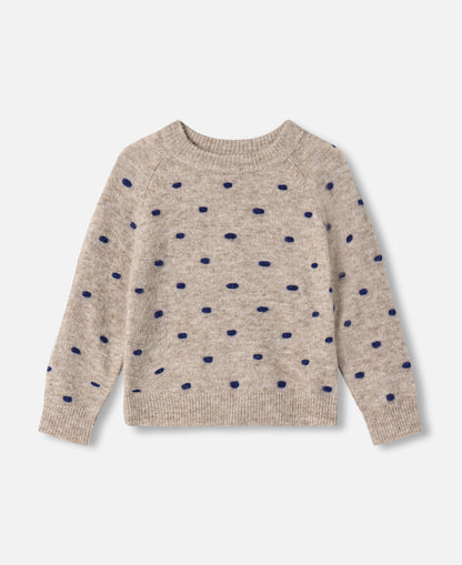 FLIINK STAR POLKA PULLOVER PULLOVER INSIGNIA BLUE / SANDSHELL