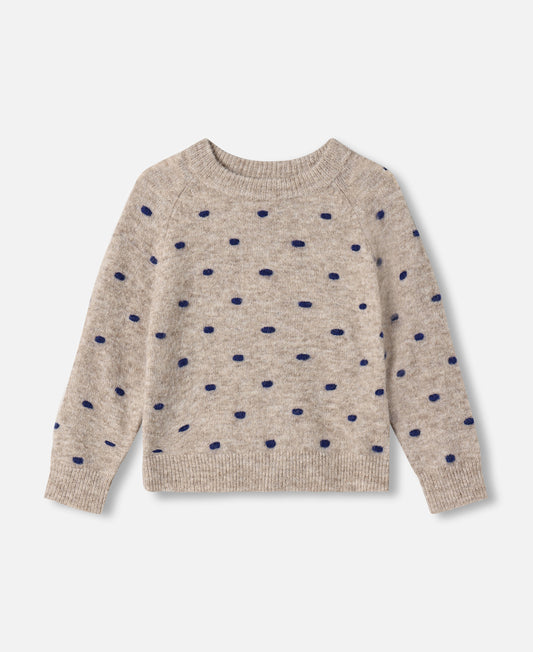 FLIINK STAR POLKA PULLOVER PULLOVER INSIGNIA BLUE / SANDSHELL