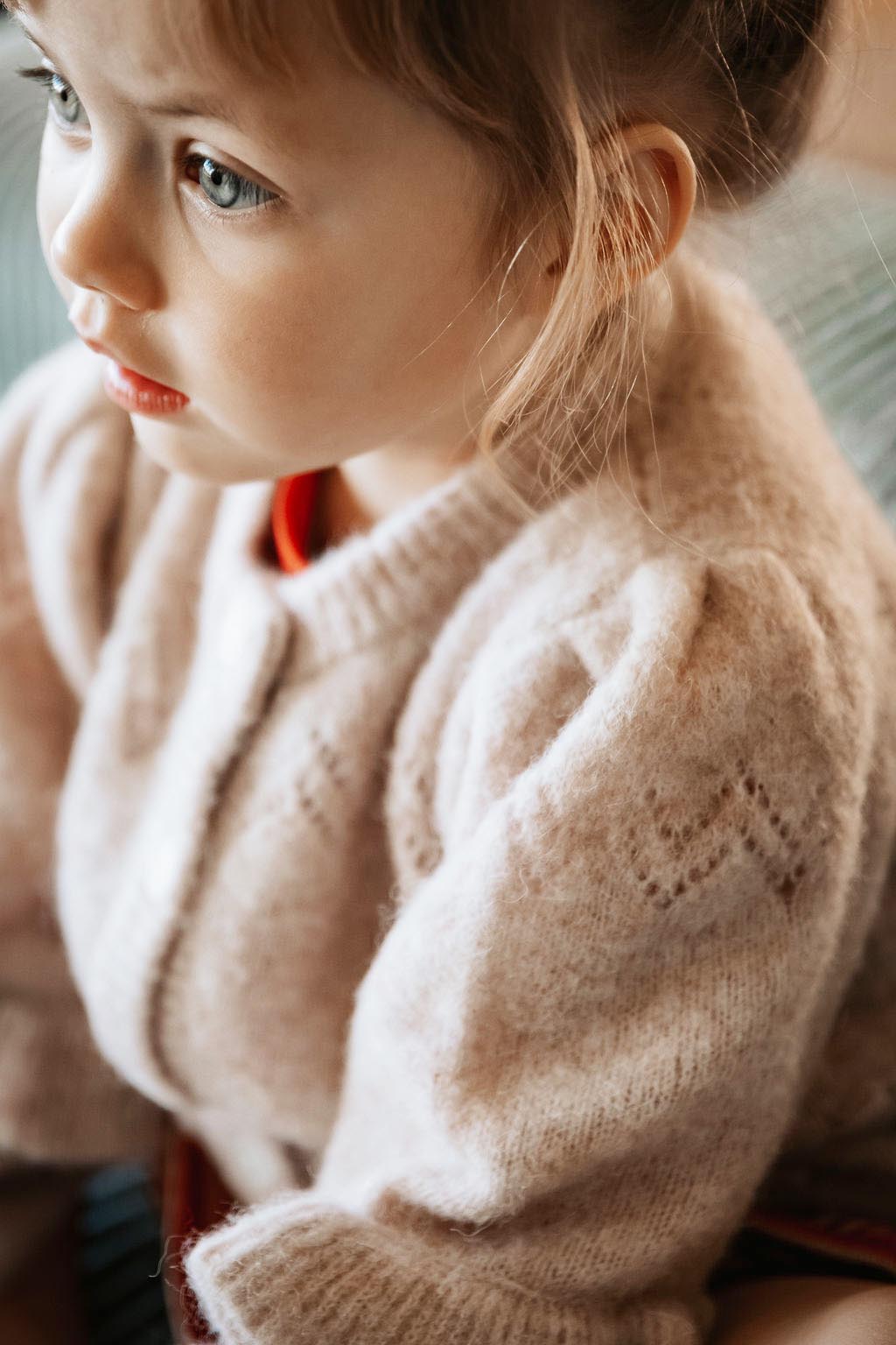 FLIINK STAR PUFF CARDIGAN CARDIGAN PEACH WHIP