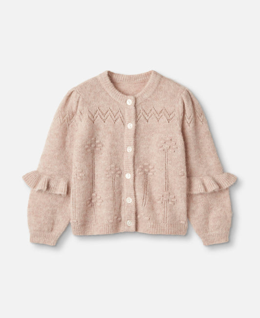 FLIINK STAR PUFF CARDIGAN CARDIGAN PEACH WHIP