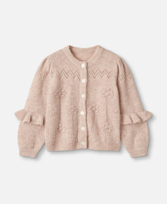 FLIINK  STAR PUFF CARDIGAN CARDIGAN PEACH WHIP