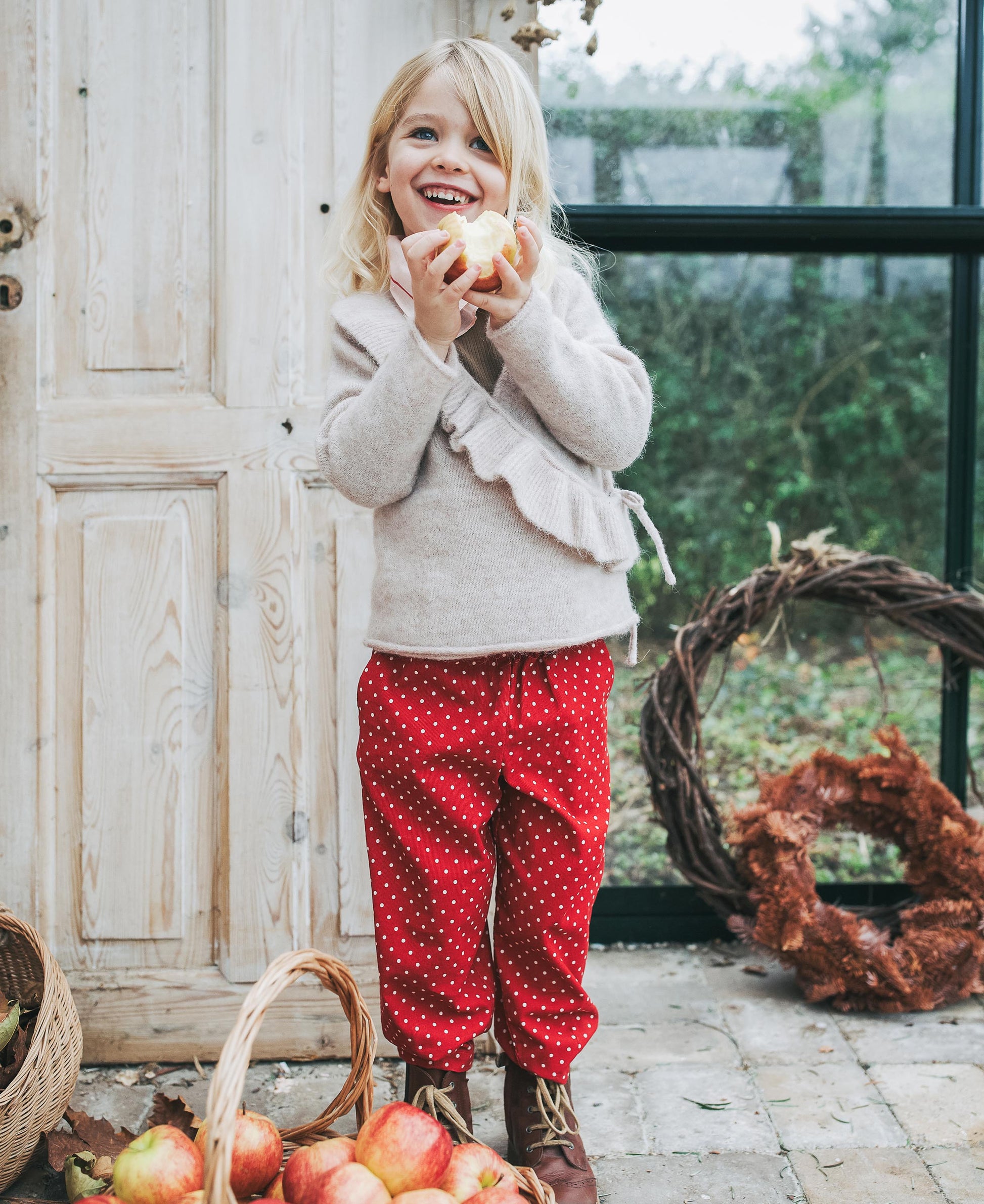 FLIINK STAR RUFFLE CARDIGAN CARDIGAN PEACH WHIP