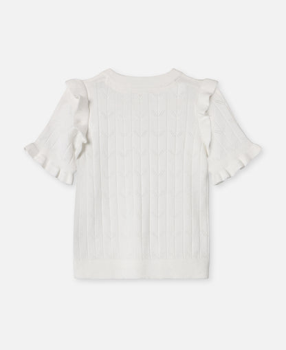 FLIINK SUNNY SS BLOUSE BLOUSE CLOUD DANCER
