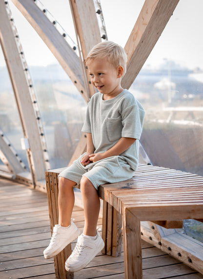 FLIINK  TEDDY SHORTS SHORTS DUSTY GREEN