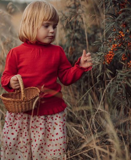 FLIINK TULLE SKIRT SKIRT SANDSHELL/ POMPEIAN RED