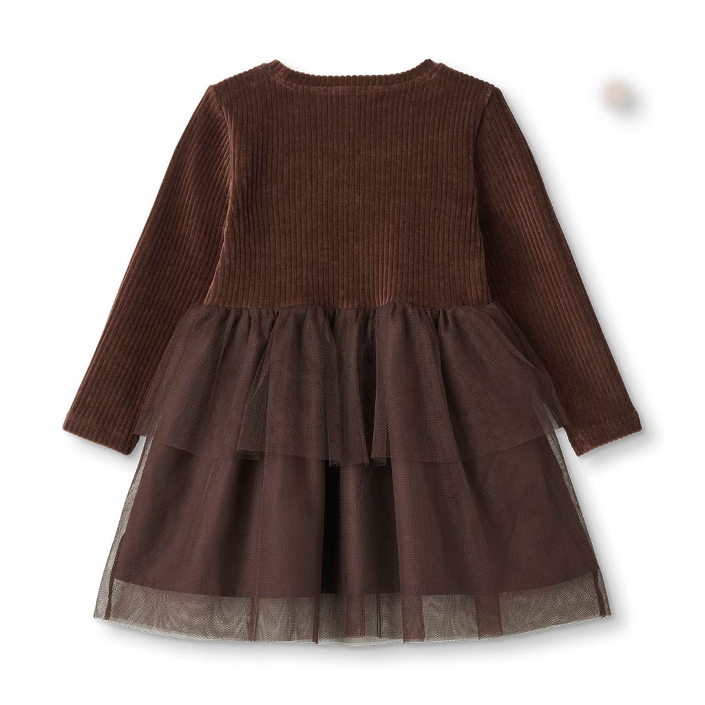 FLIINK VELVET TULLE DRESS DRESS CUB