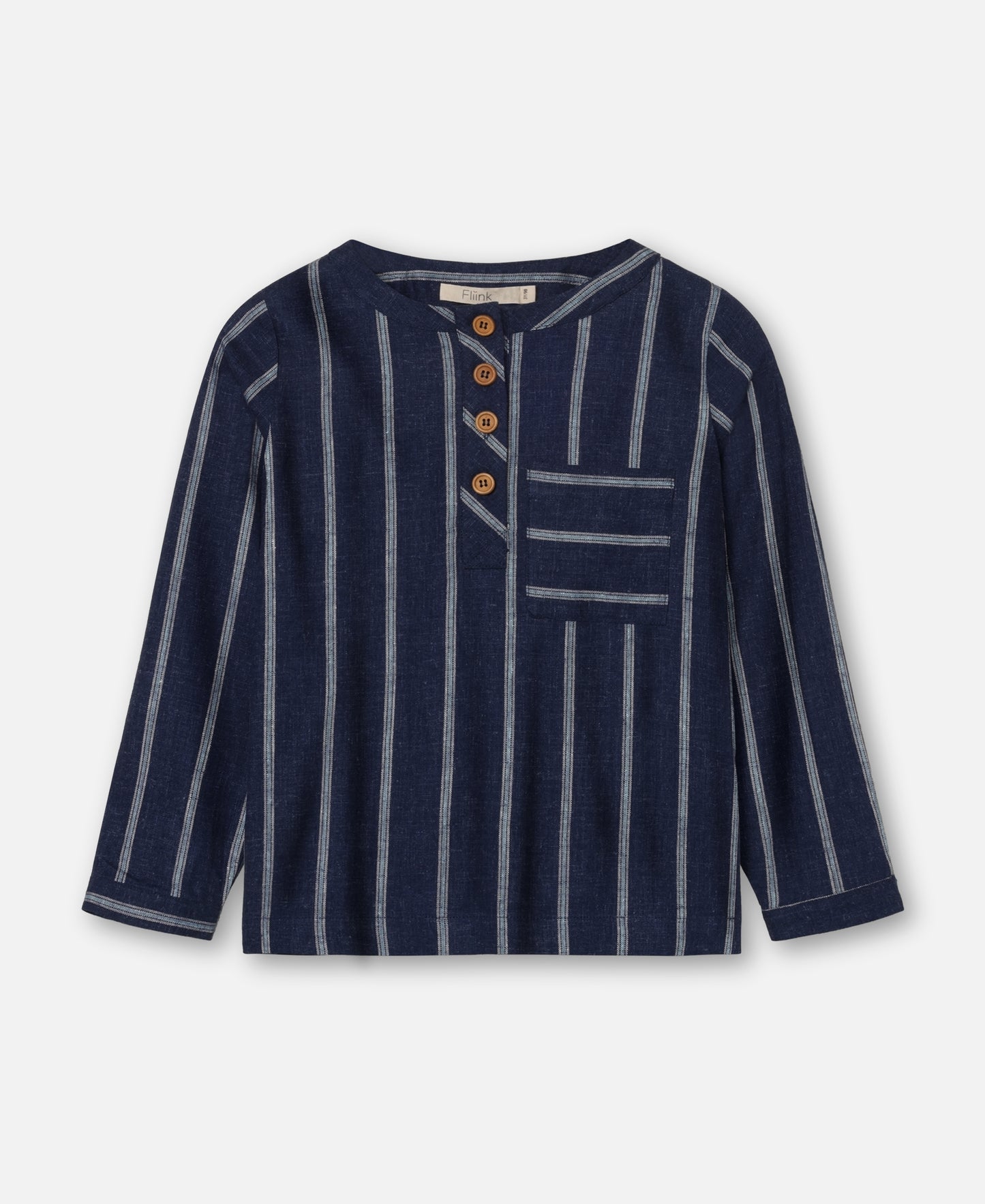 FLIINK VIRA LS SHIRT SHIRT INSIGNIA BLUE / SANDSHELL