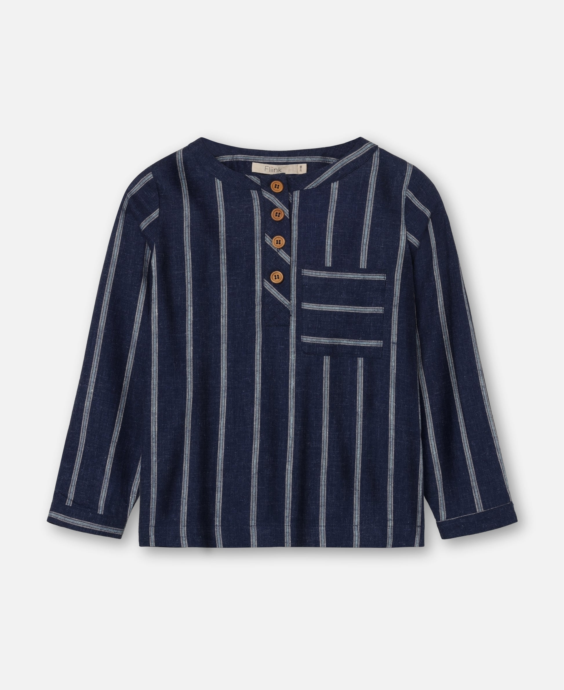 FLIINK VIRA LS SHIRT SHIRT INSIGNIA BLUE / SANDSHELL