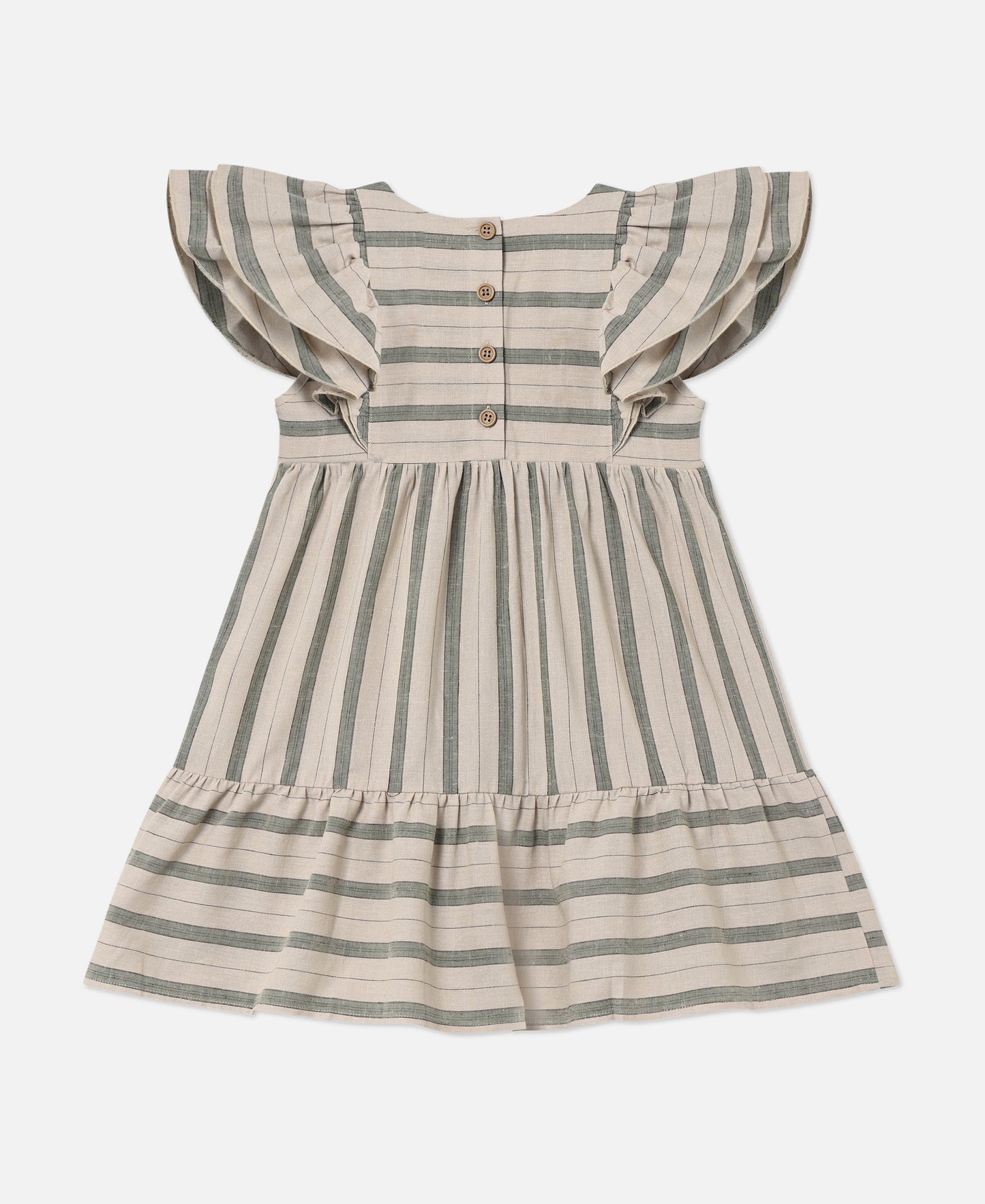 FLIINK VIRA SS DRESS DRESS HEDGE GREEN / SANDSHELL