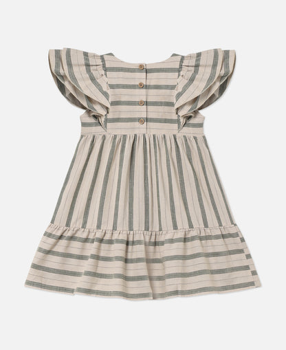 FLIINK VIRA SS DRESS DRESS HEDGE GREEN / SANDSHELL