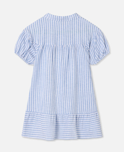 FLIINK VIRA SS DRESS DRESS DREAM BLUE/ CLOUD DANCER