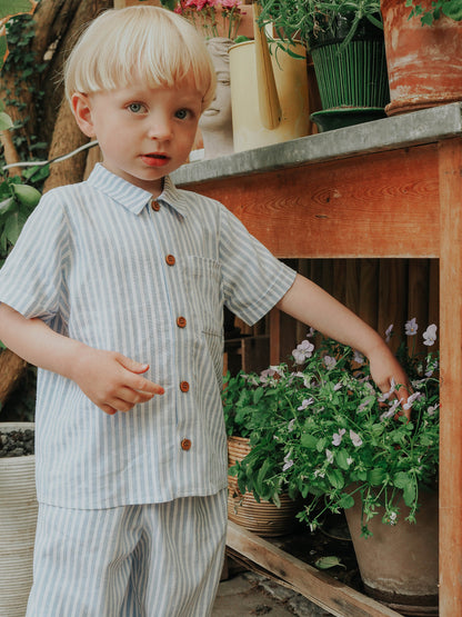 FLIINK VIRA SS SHIRT SHIRT DREAM BLUE/ CLOUD DANCER