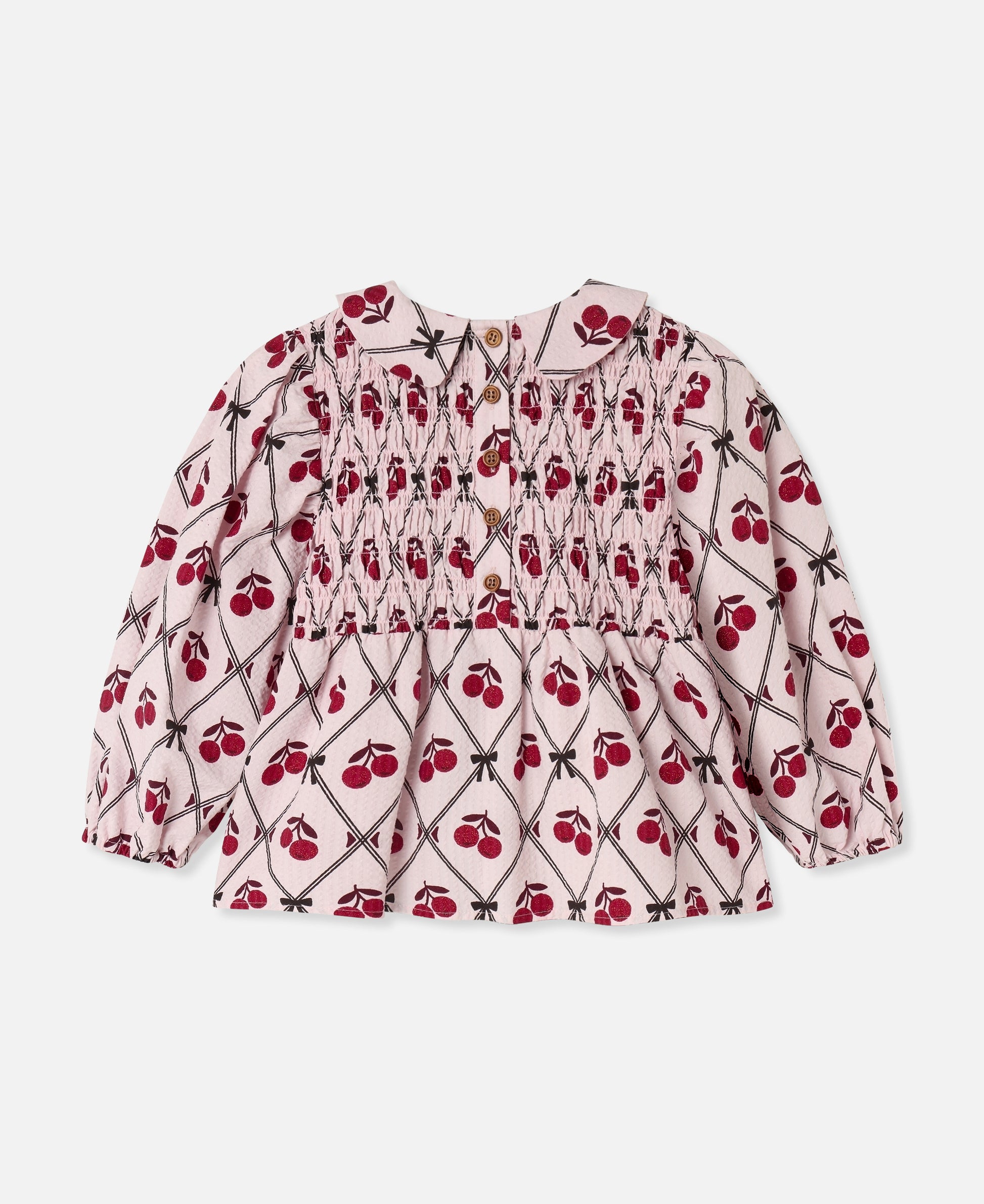 FLIINK WINTER GLITTER BERRY BLOUSE BLOUSE ROSE SMOKE AOP