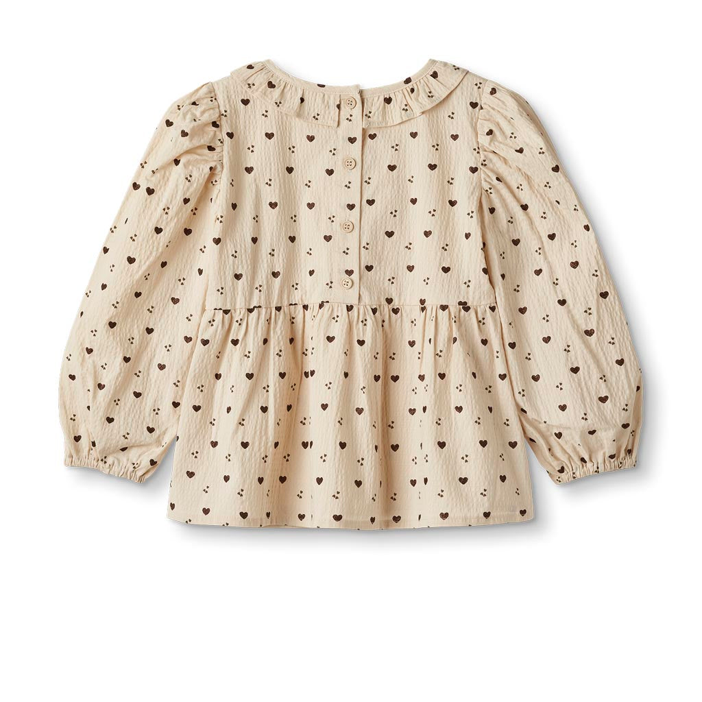 FLIINK WINTER LS BLOUSE BLOUSE SANDSHELL AOP