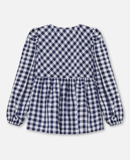 FLIINK ZORRO LS BLOUSE BLOUSE INSIGNIA SANDSHELL CHECK