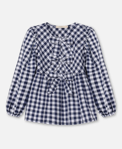 FLIINK ZORRO LS BLOUSE BLOUSE INSIGNIA SANDSHELL CHECK