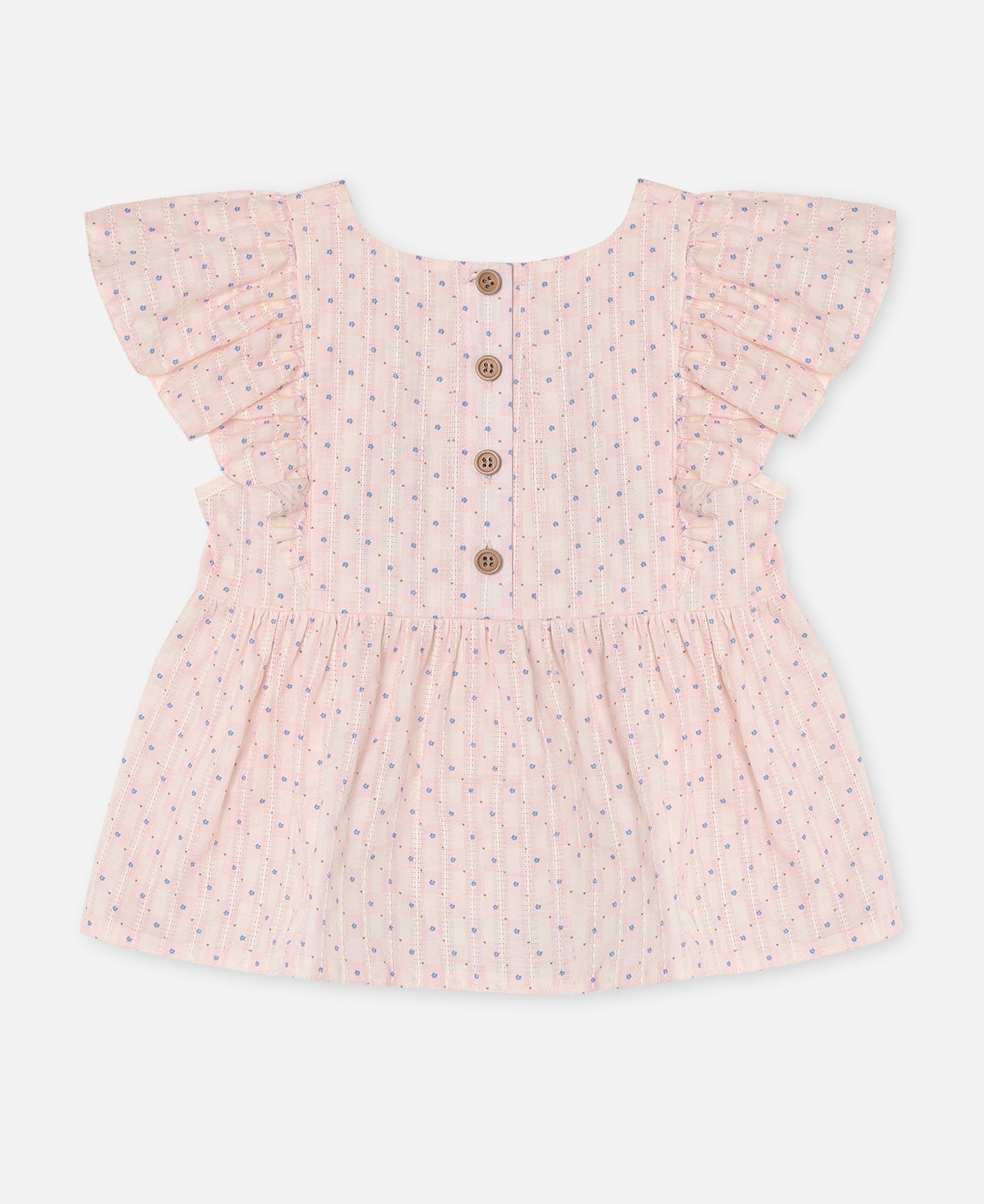 FLIINK ZORRO SL TOP SINGLET CHALK PINK CHECK AOP
