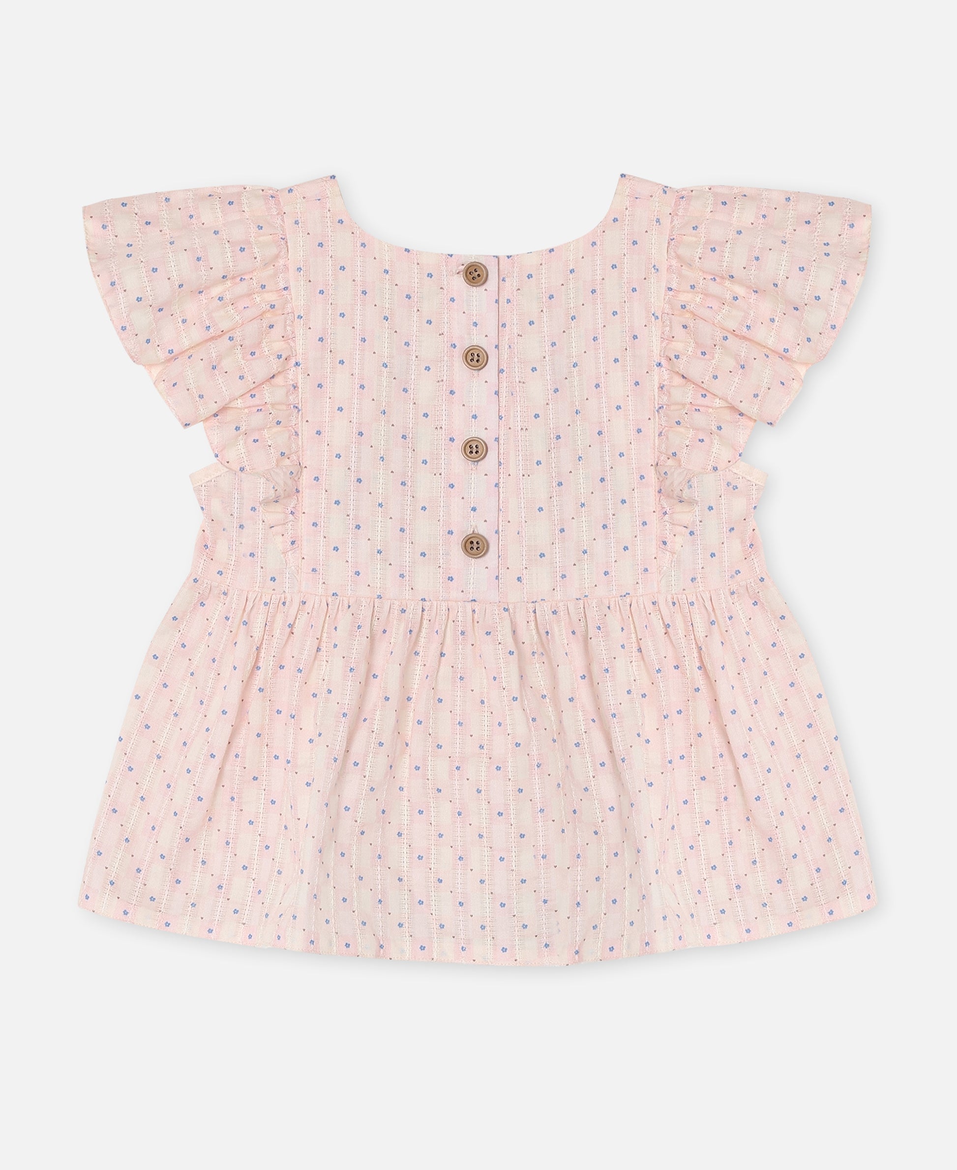 FLIINK ZORRO SL TOP SINGLET CHALK PINK CHECK AOP