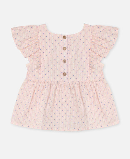 FLIINK ZORRO SL TOP SINGLET CHALK PINK CHECK AOP