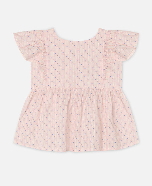 FLIINK ZORRO SL TOP SINGLET CHALK PINK CHECK AOP