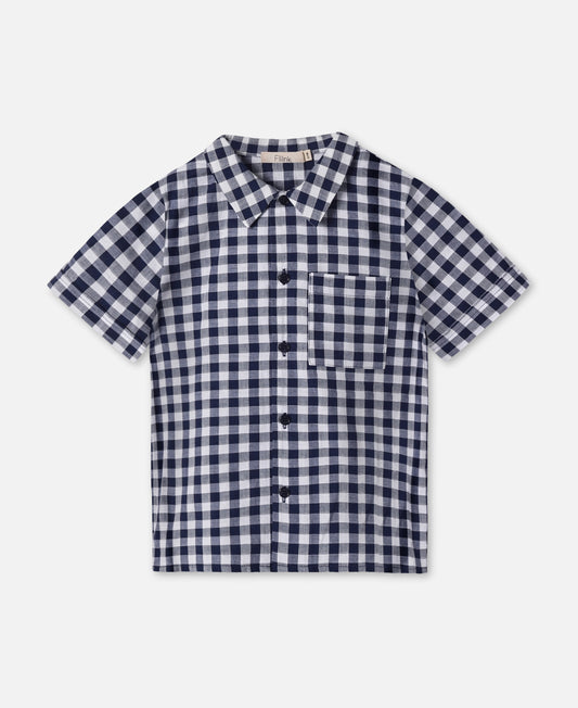 FLIINK ZORRO SS SHIRT SHIRT INSIGNIA SANDSHELL CHECK